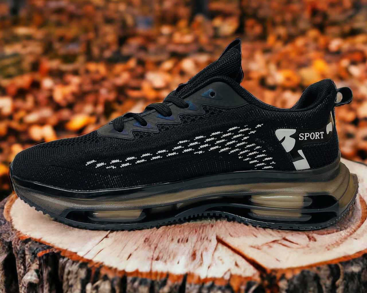 Double Air Cushion Lace Up Trainers