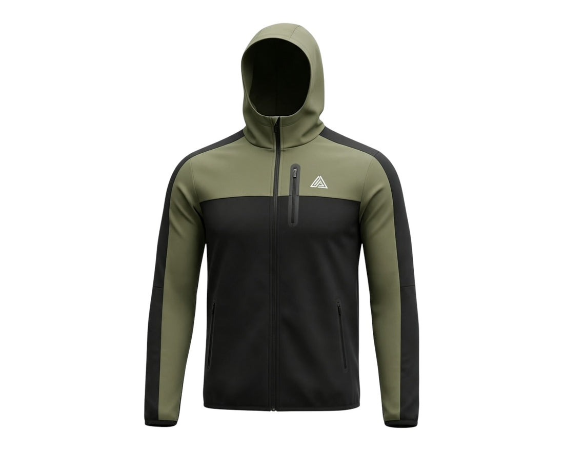 Mountain Views Colour Block Full Zip Hooded Tracksuit