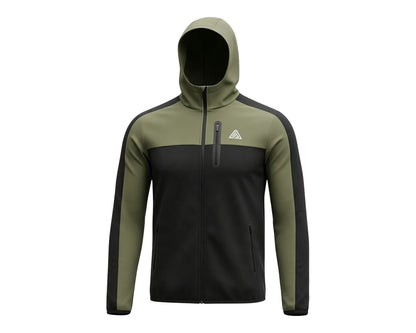 Mountain Views Colour Block Full Zip Hooded Tracksuit