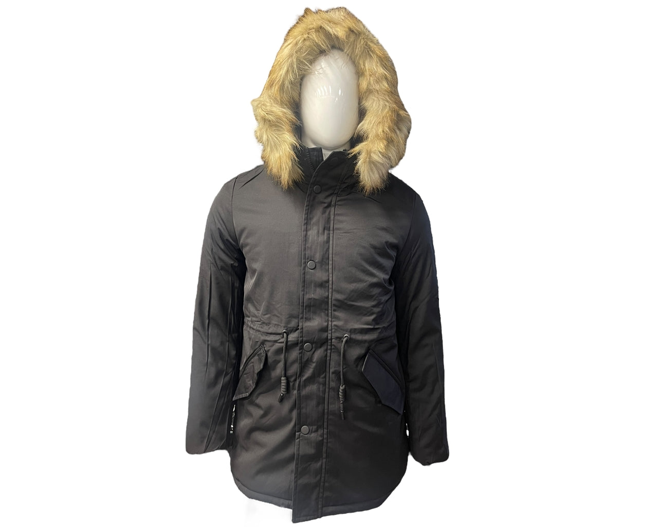 Faux Fur Lined Hooded Padded Parka Jacket