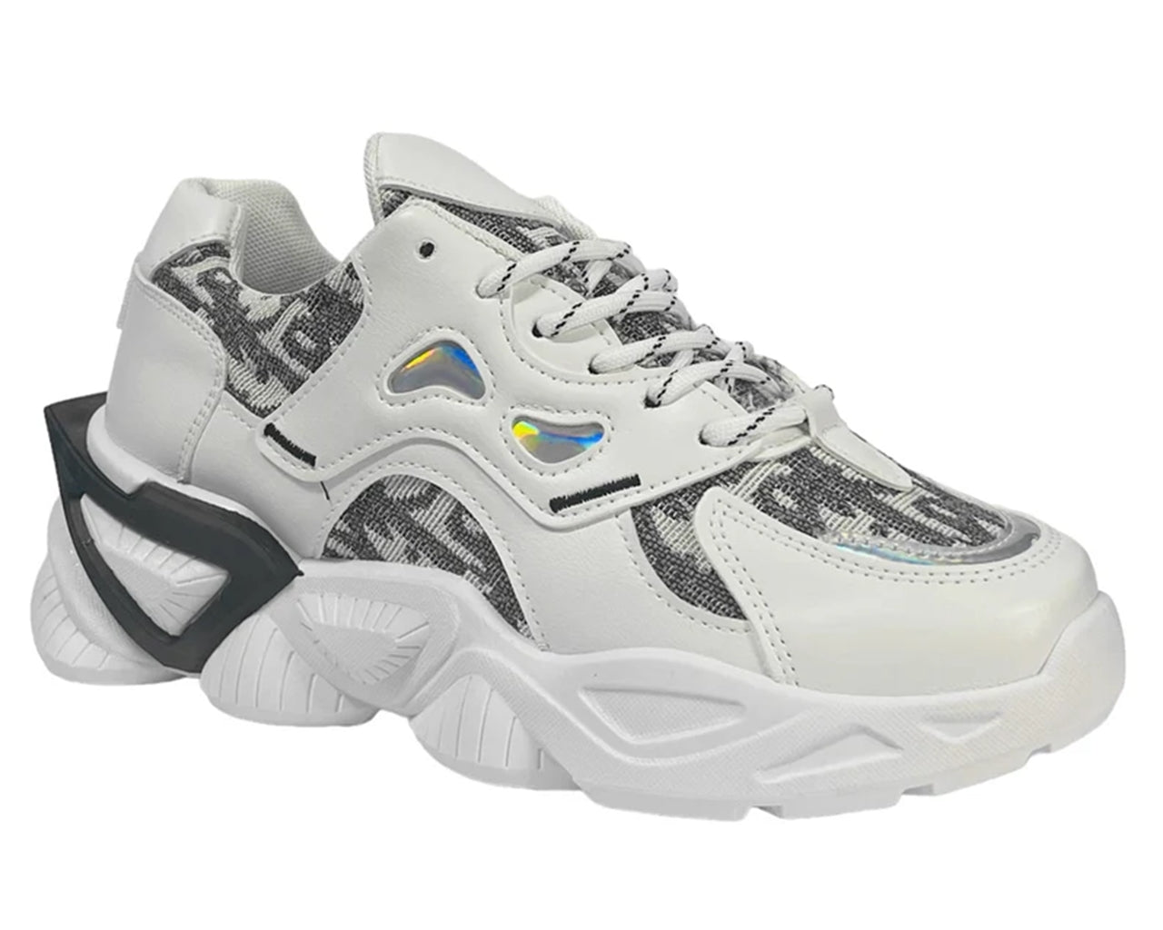 Chunky Sole Comfy Lace Up Trainers