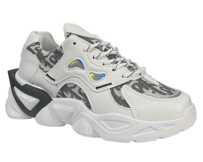 Chunky Sole Comfy Lace Up Trainers
