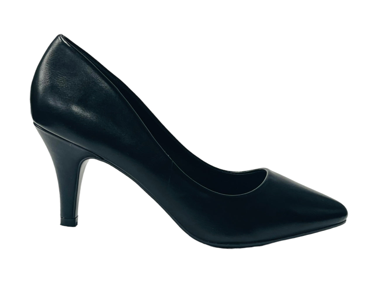Faux Leather Stiletto Heel Court Shoes