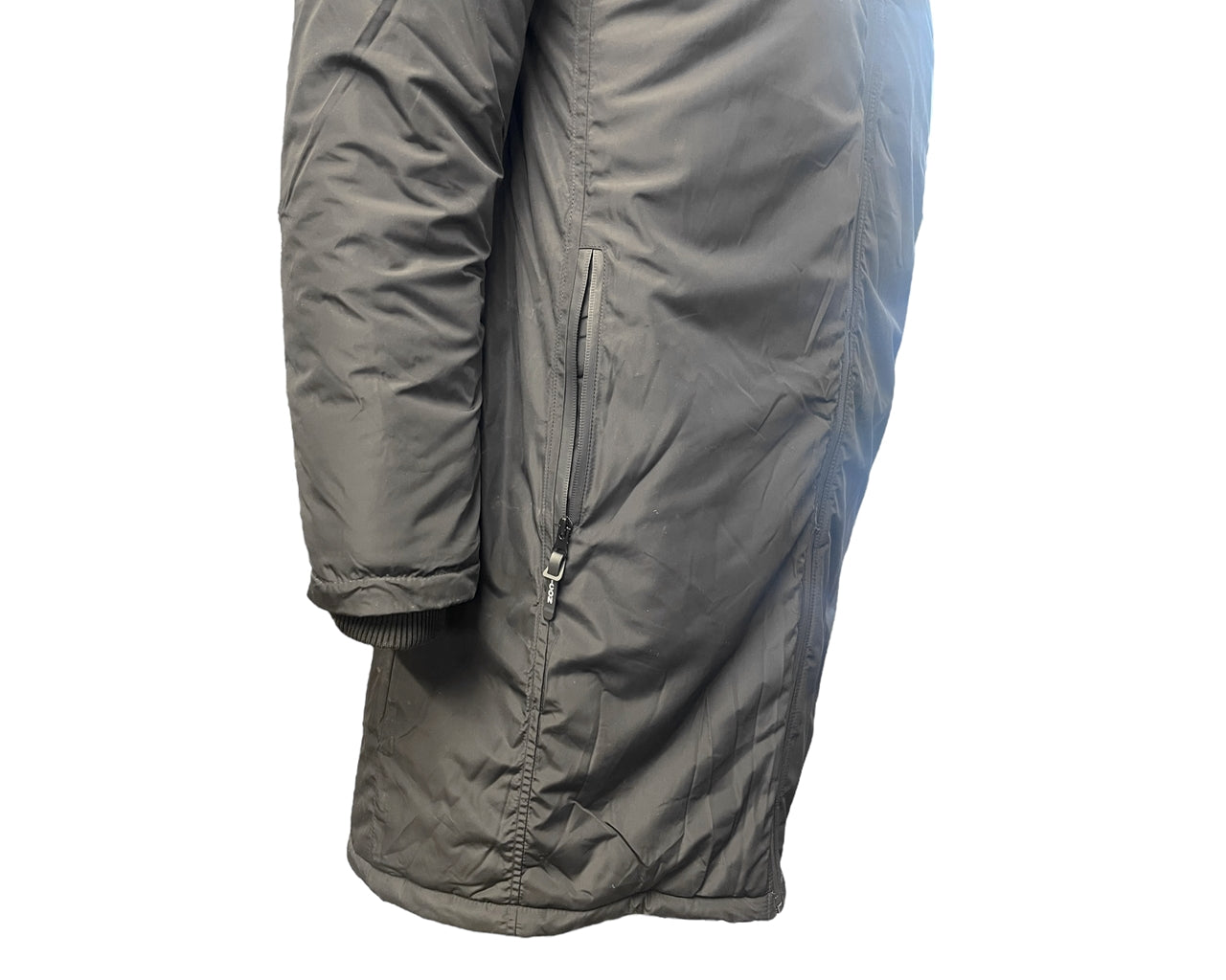 Full Zip Hooded Padded Long Parka Jacket