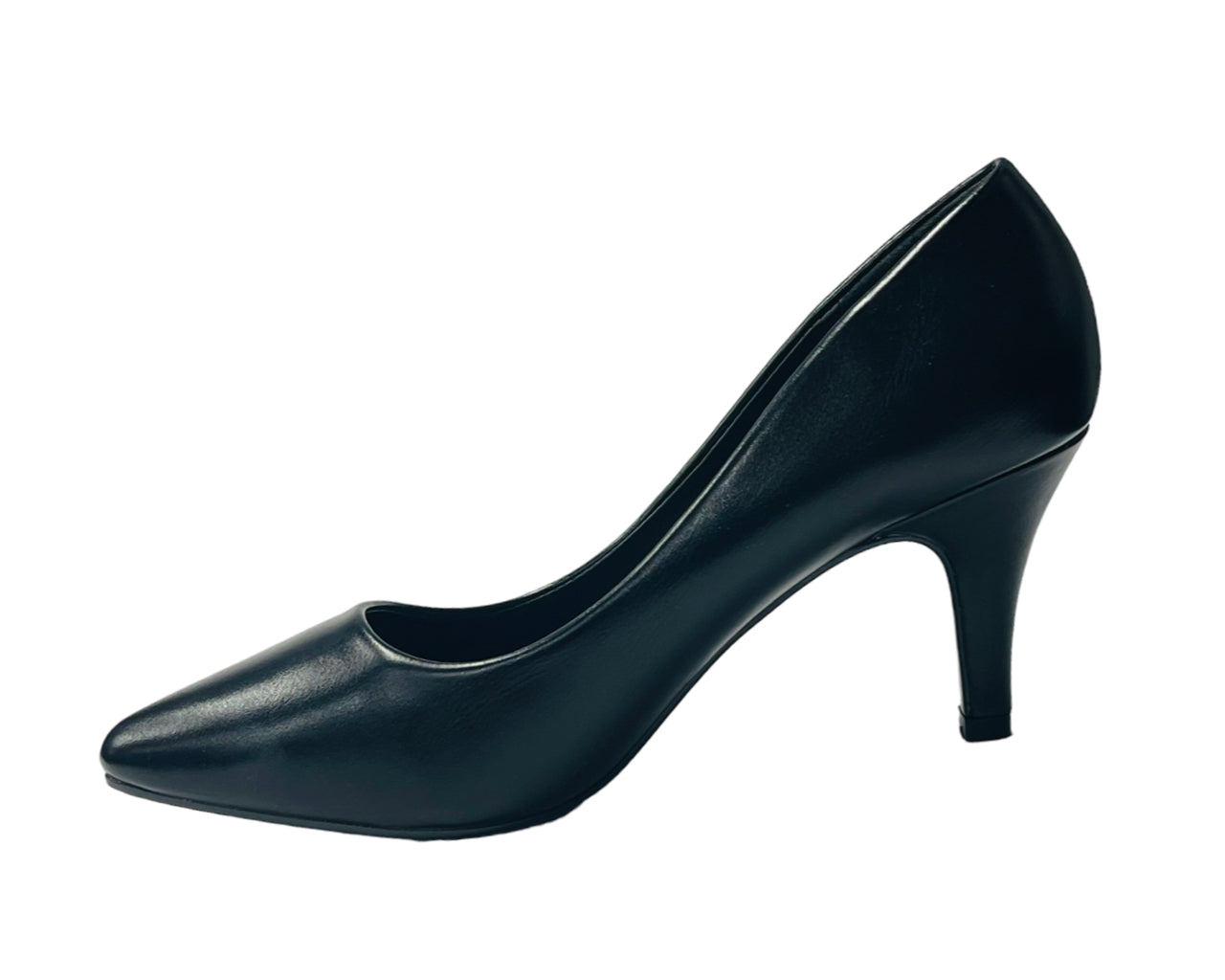 Faux Leather Stiletto Heel Court Shoes