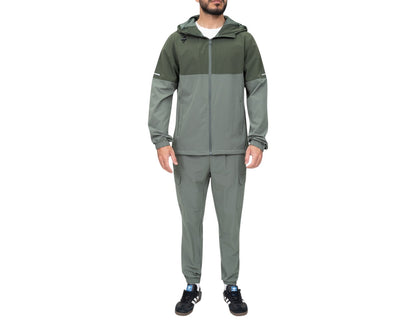 Colour Block Cargo Pant Hooded Tech Tracksuit