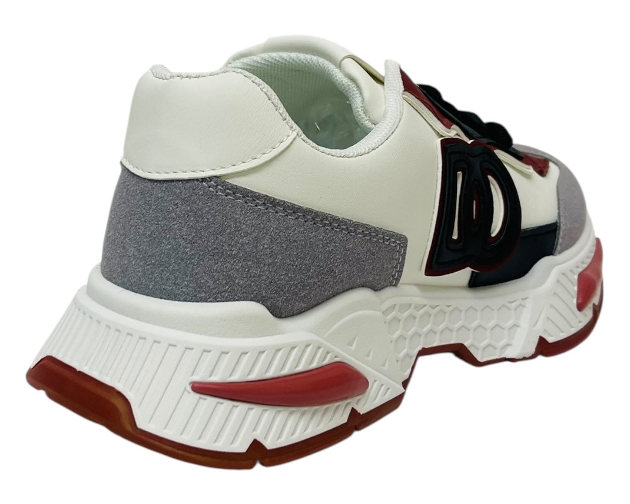 Chunky Sole Lace Up Faux Leather Trainers