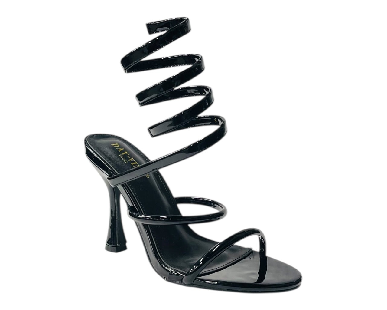 Snake Anklet Round Toe High Heel Sandals