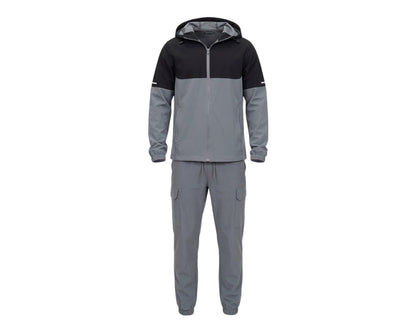 Colour Block Cargo Pant Hooded Tech Tracksuit
