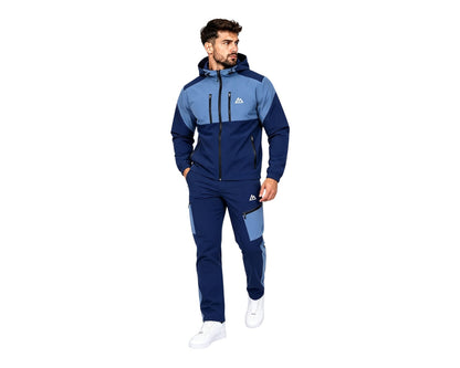 Colour Block Cargo Pant Hooded Tech Tracksuit