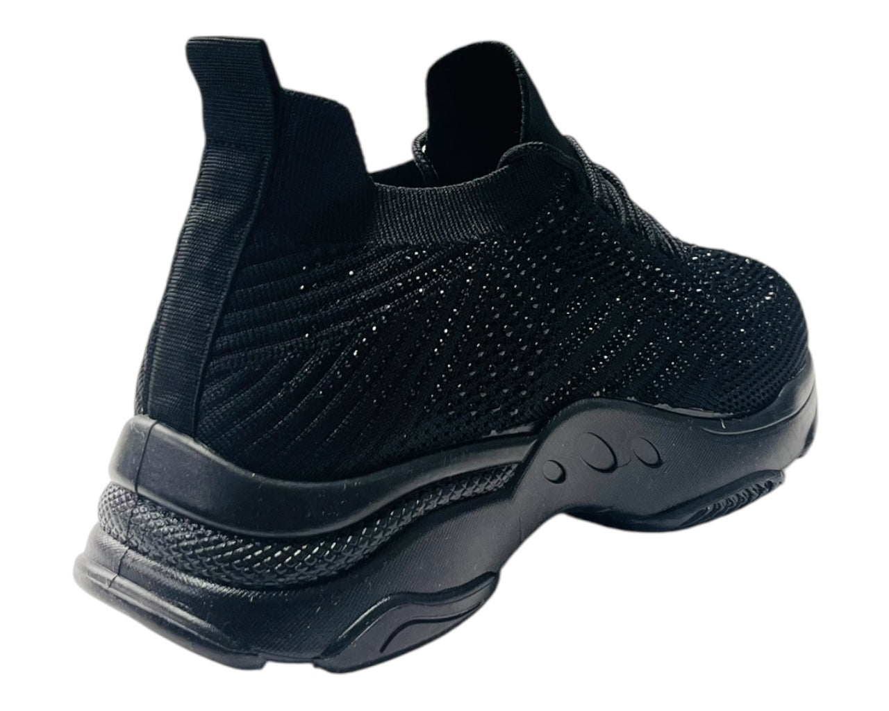 Diamante Socks Lace Up Trainers