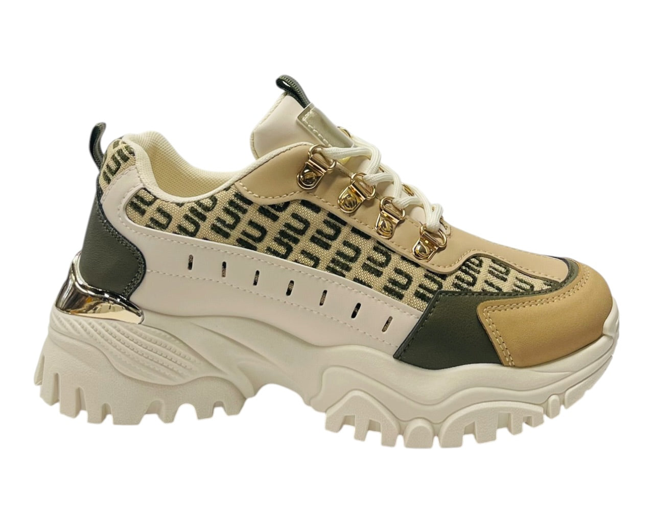 Chunky Sole Lace Up Sports Trainers