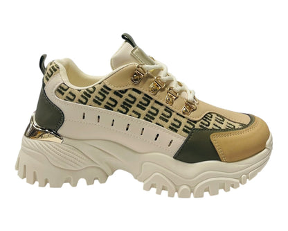 Chunky Sole Lace Up Sports Trainers