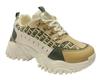 Chunky Sole Lace Up Sports Trainers