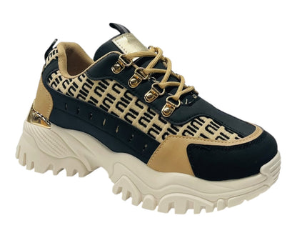 Chunky Sole Lace Up Sports Trainers