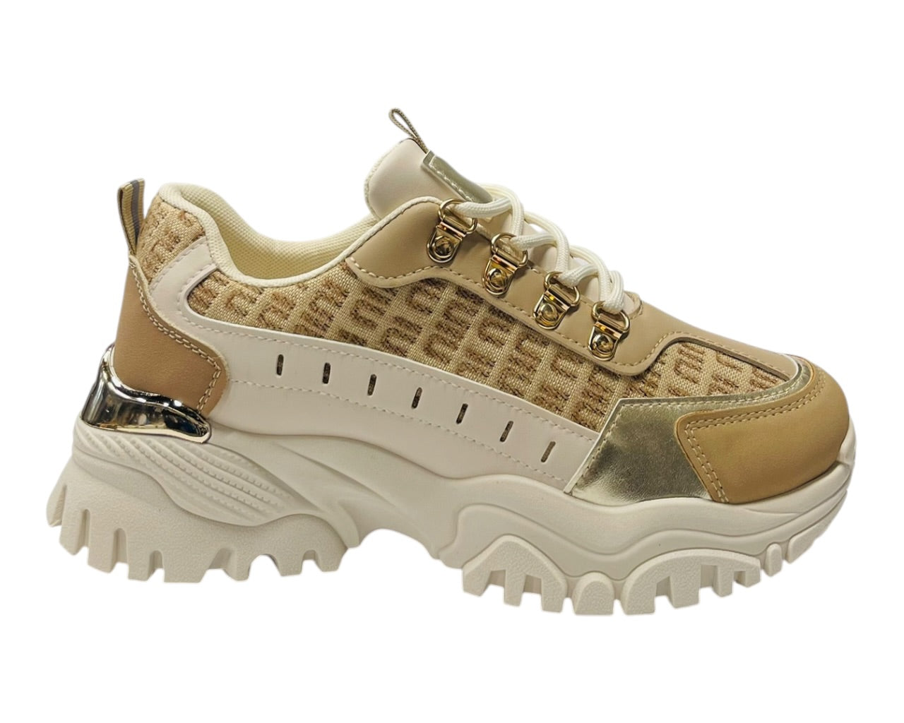 Chunky Sole Lace Up Sports Trainers