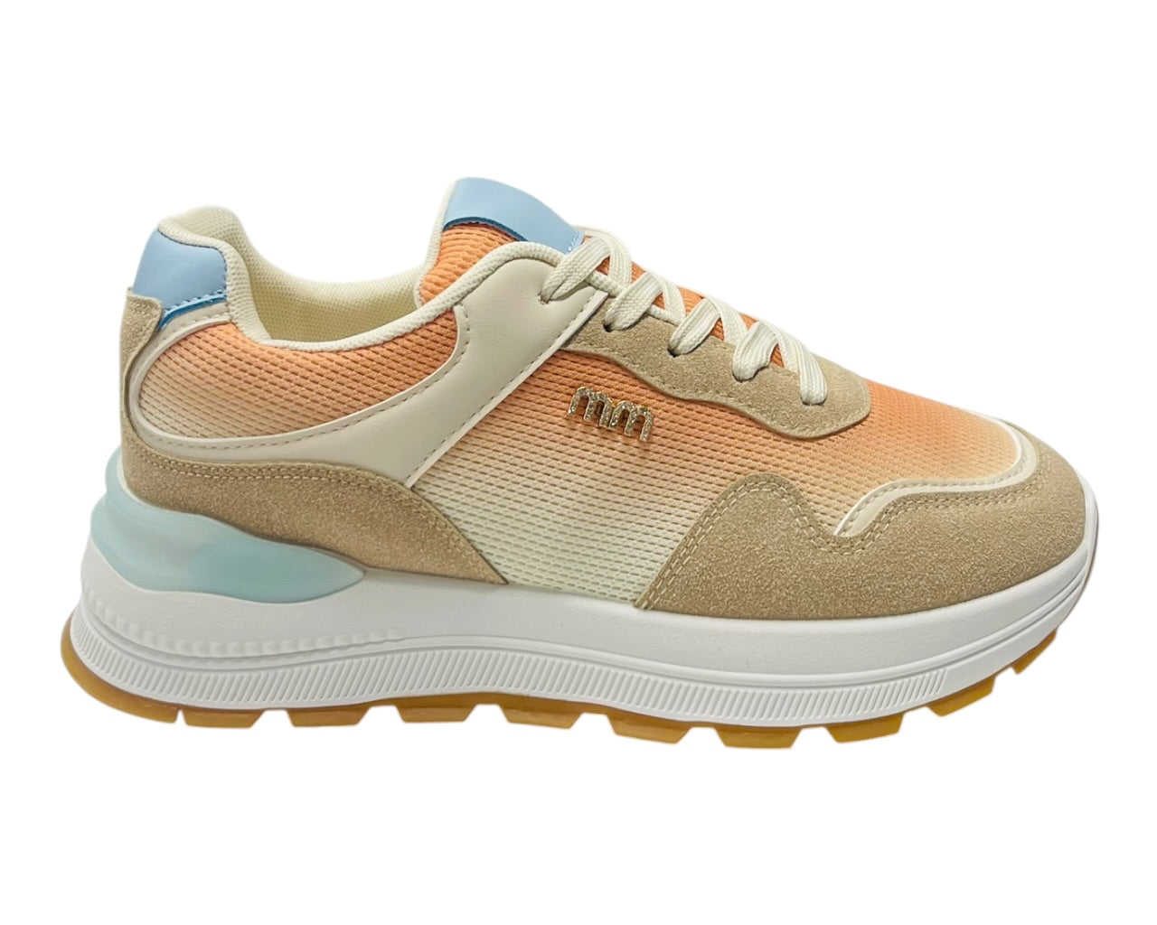 Chunky Sole Mesh Lace Up Sports Trainers