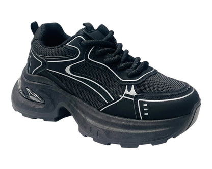 Chunky Sole Lace Up Sports Trainers