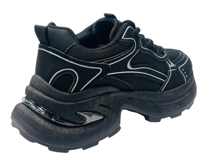 Chunky Sole Lace Up Sports Trainers