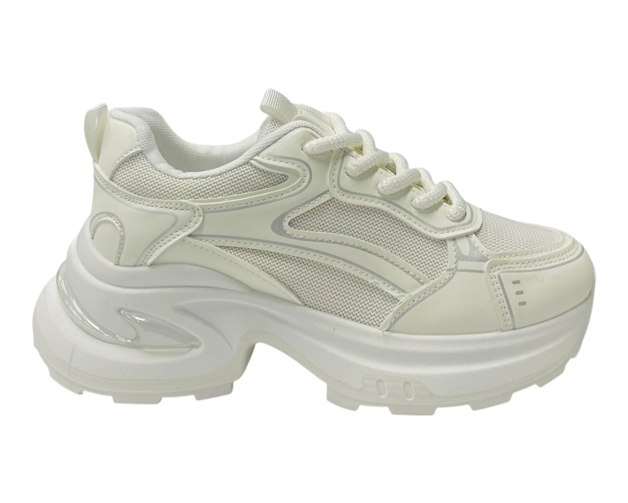 Chunky Sole Lace Up Sports Trainers