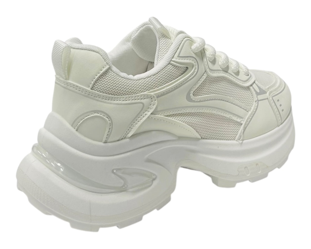 Chunky Sole Lace Up Sports Trainers