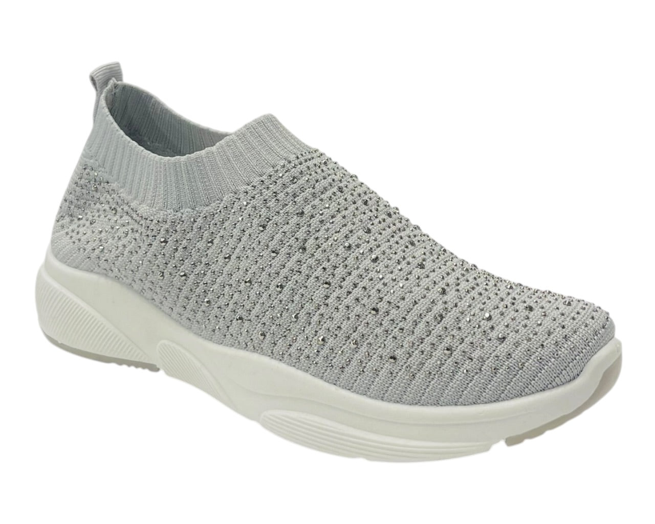 Diamante Socks Slip On Trainers
