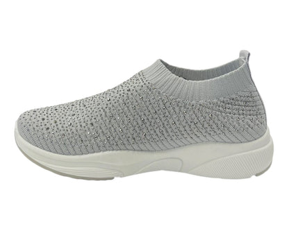 Diamante Socks Slip On Trainers