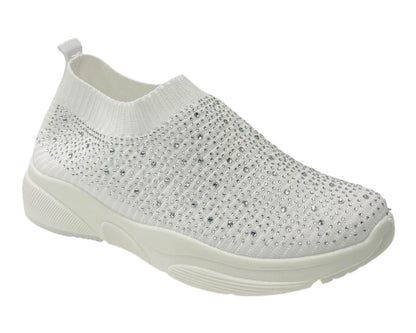 Diamante Socks Slip On Trainers