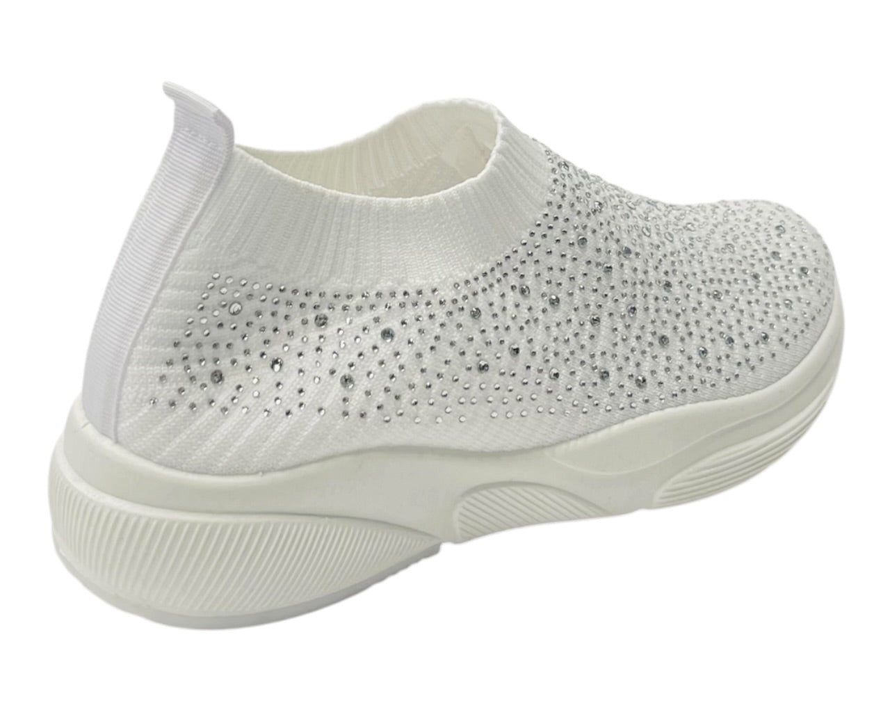 Diamante Socks Slip On Trainers