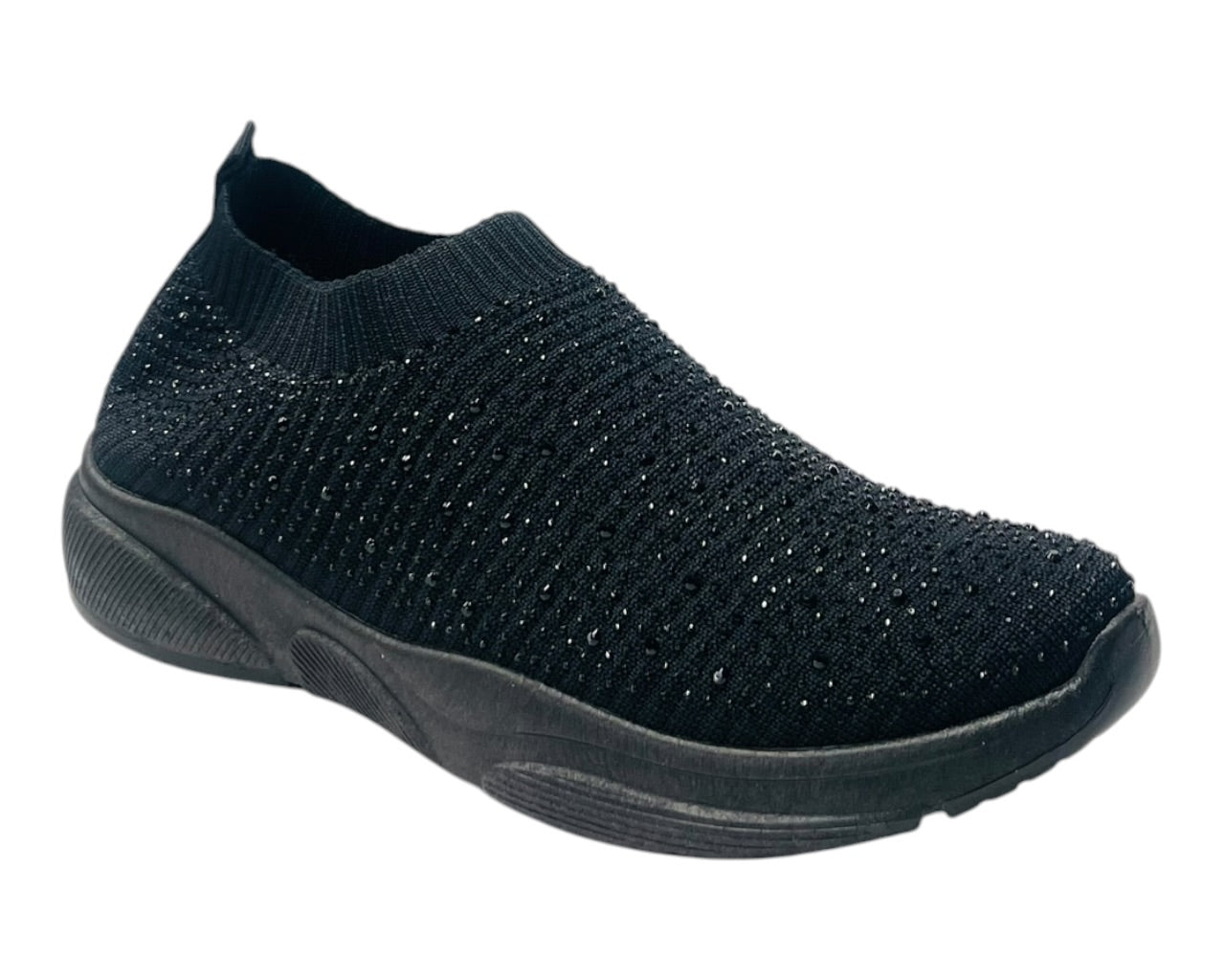 Diamante Socks Slip On Trainers
