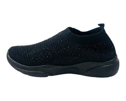 Diamante Socks Slip On Trainers