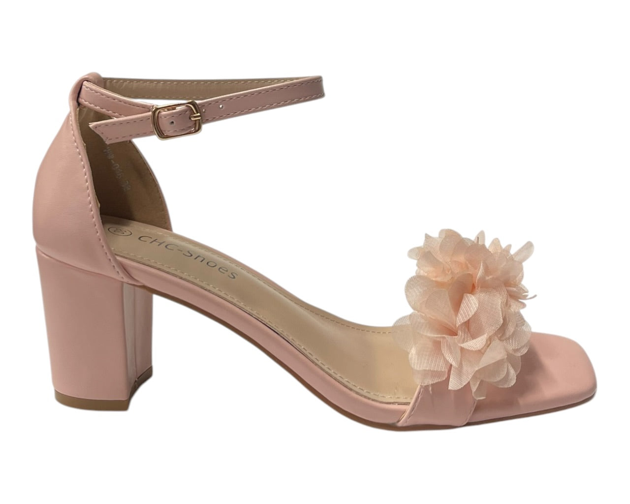 Floral Block Heel Open Toe Sandals