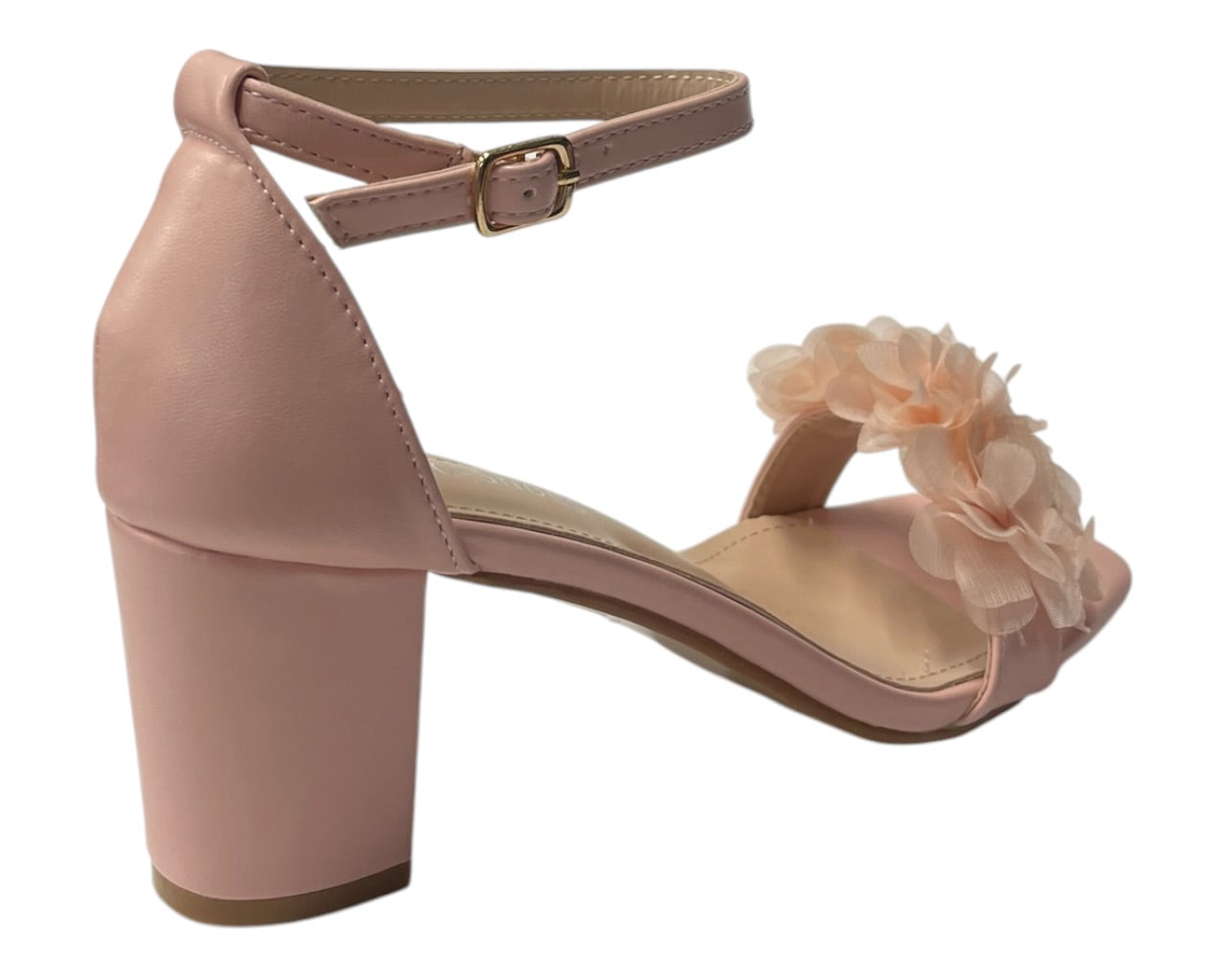 Floral Block Heel Open Toe Sandals