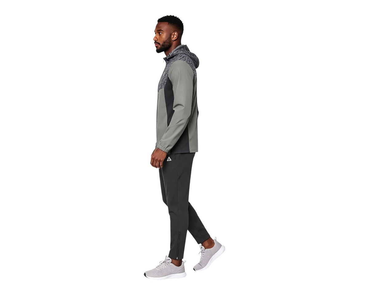 Colour Block Cargo Pant Hooded Tech Tracksuit