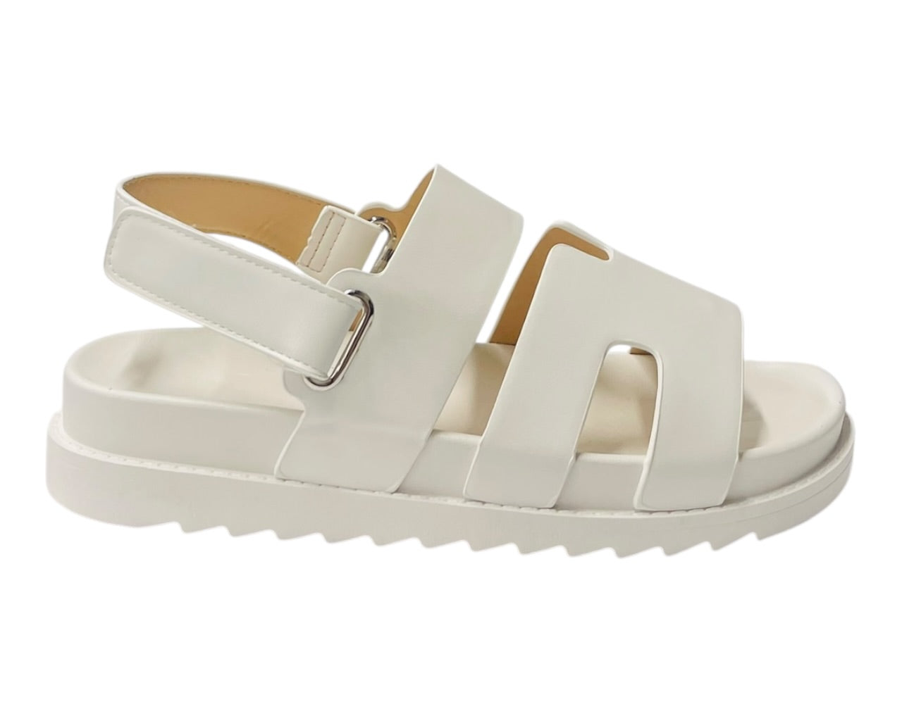 Cut Out Strap Chunky Flatform Sandals