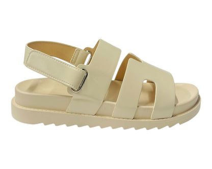 Cut Out Strap Chunky Flatform Sandals
