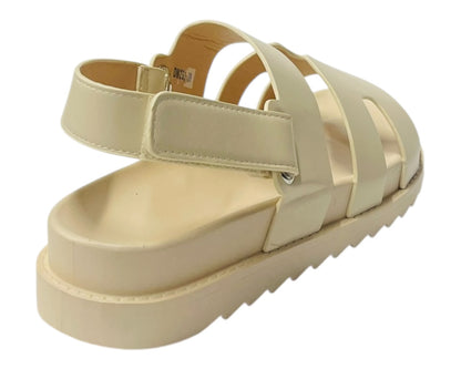 Cut Out Strap Chunky Flatform Sandals
