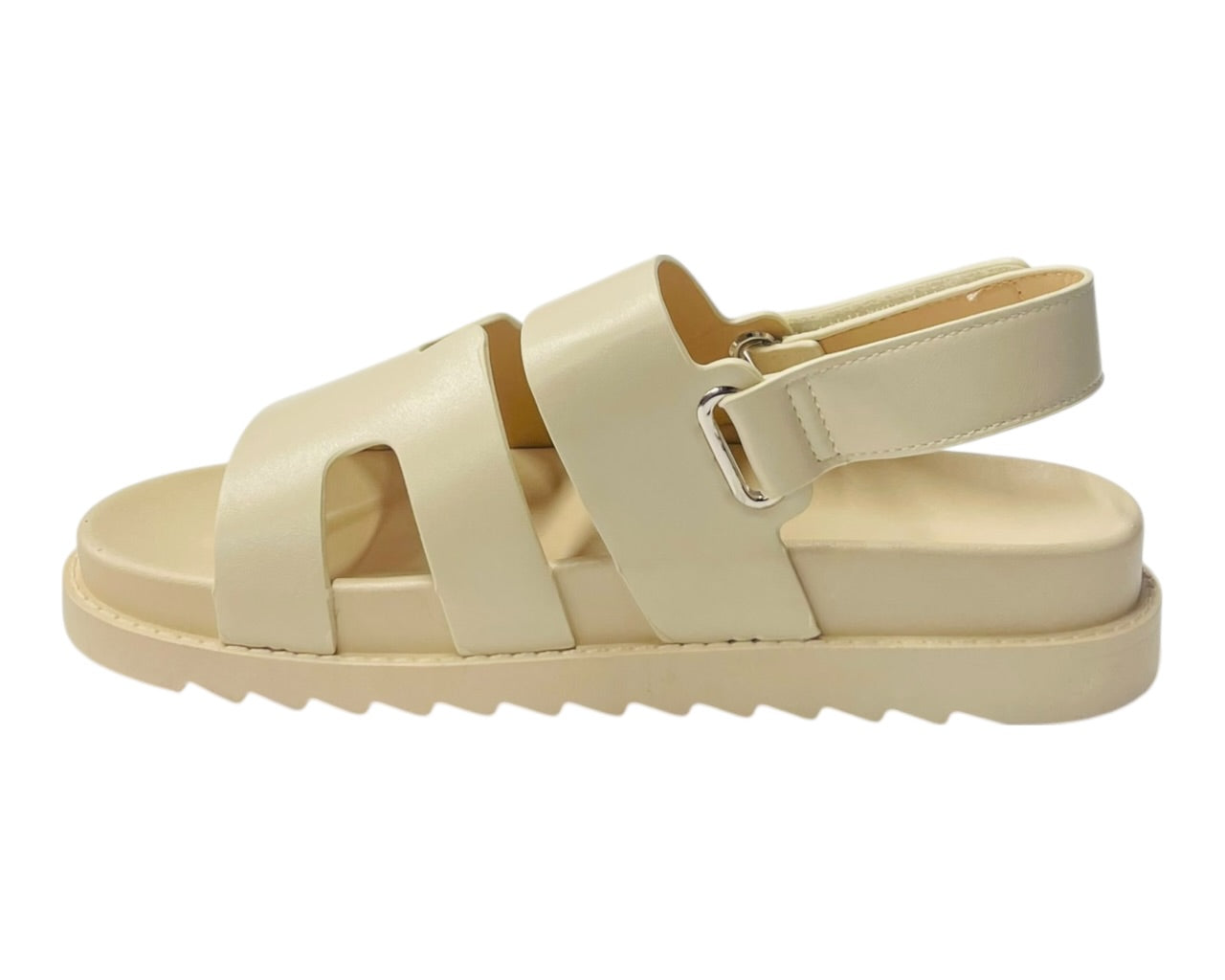 Cut Out Strap Chunky Flatform Sandals