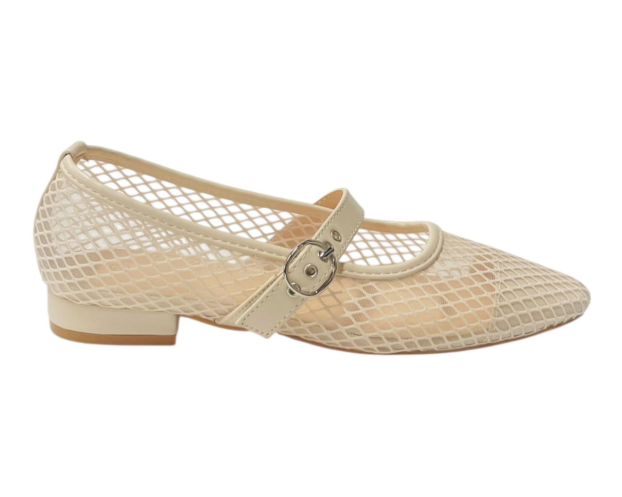 Woven Mesh Mary Jane Flat Shoes