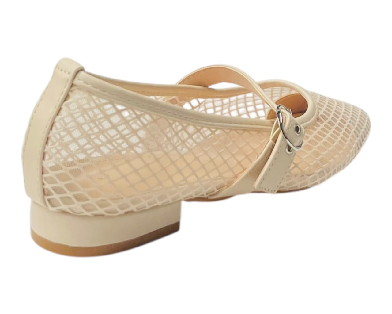 Woven Mesh Mary Jane Flat Shoes
