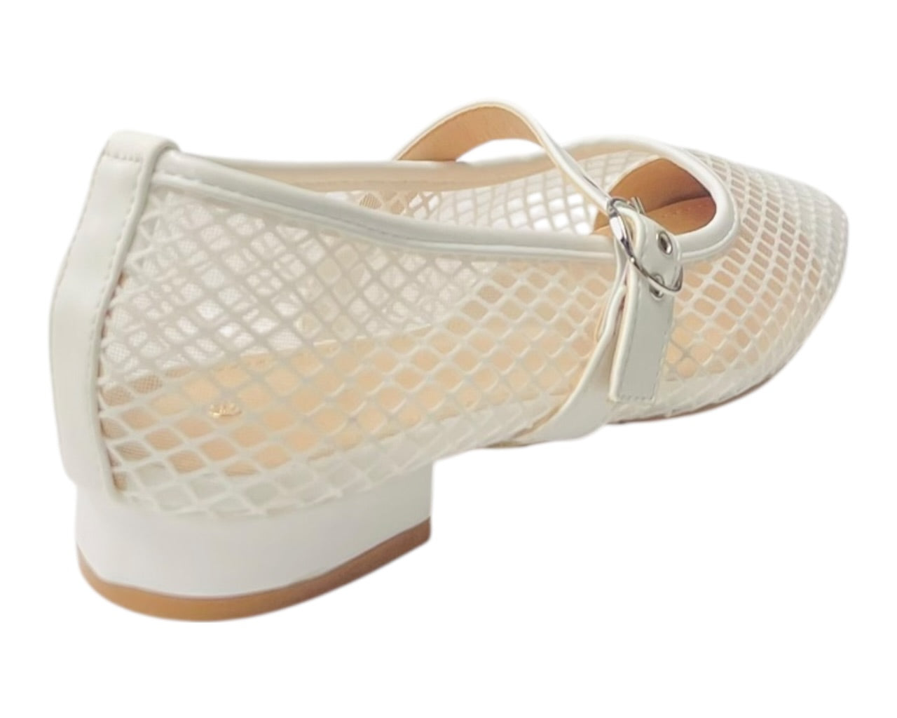 Woven Mesh Mary Jane Flat Shoes