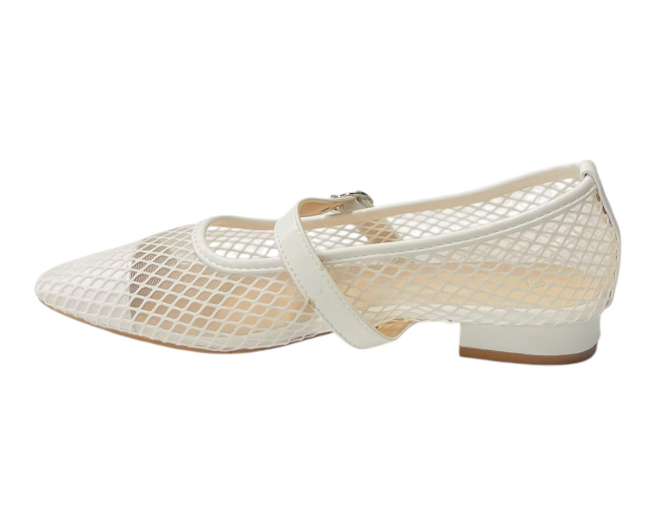 Woven Mesh Mary Jane Flat Shoes