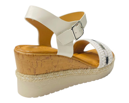 Lightweight Diamante Padded Insole Wedge Sandals