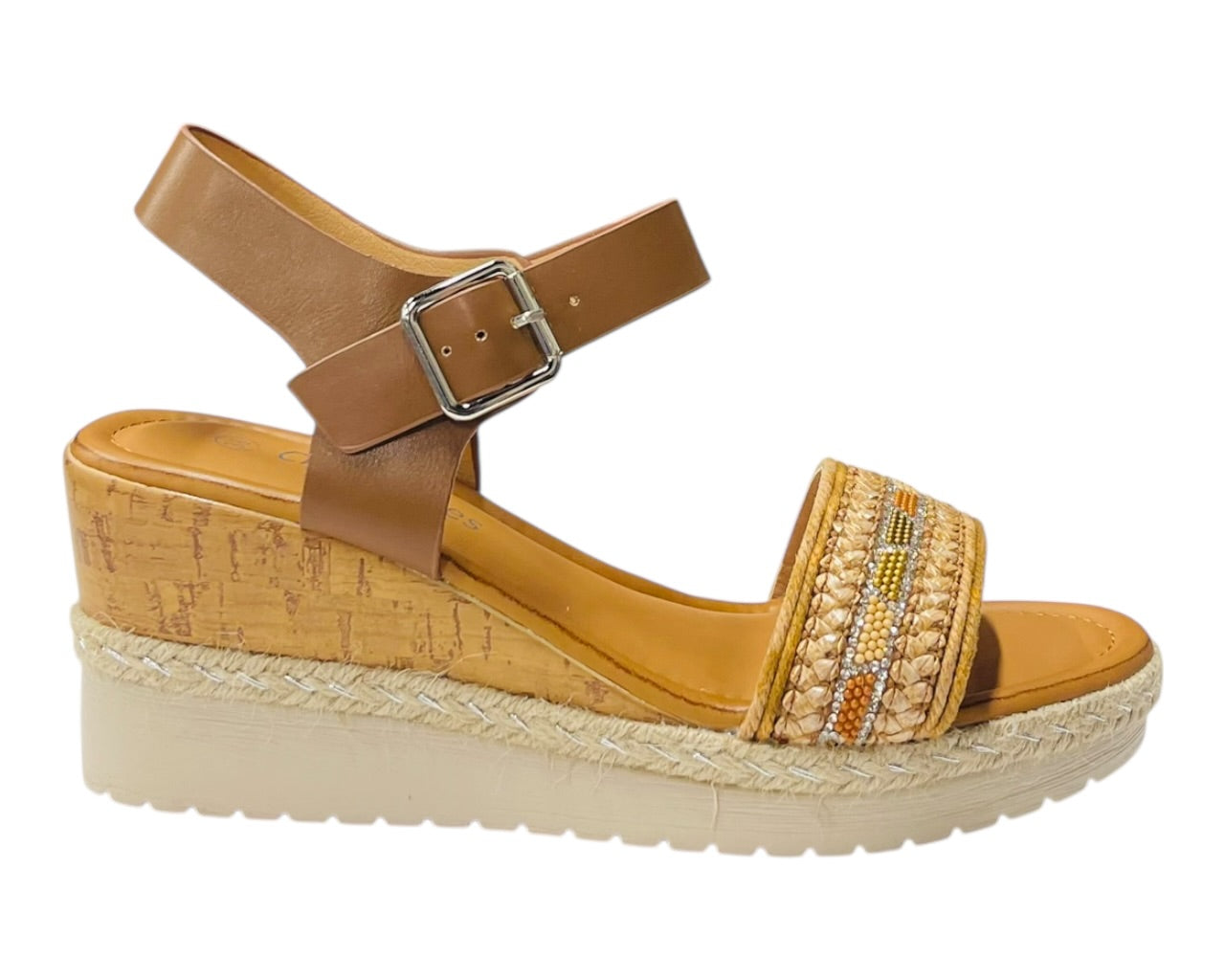Lightweight Diamante Padded Insole Wedge Sandals