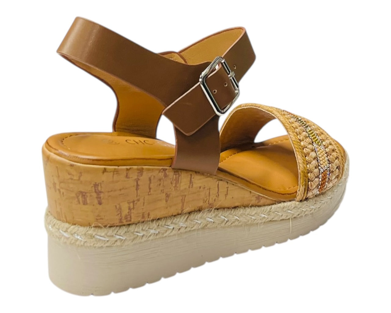 Lightweight Diamante Padded Insole Wedge Sandals