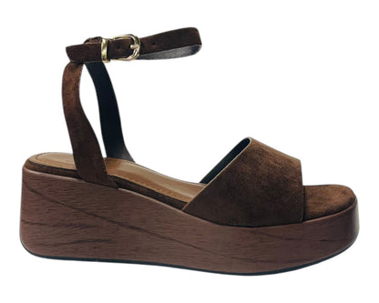 Faux Suede Padded Insole Wedge Sandals
