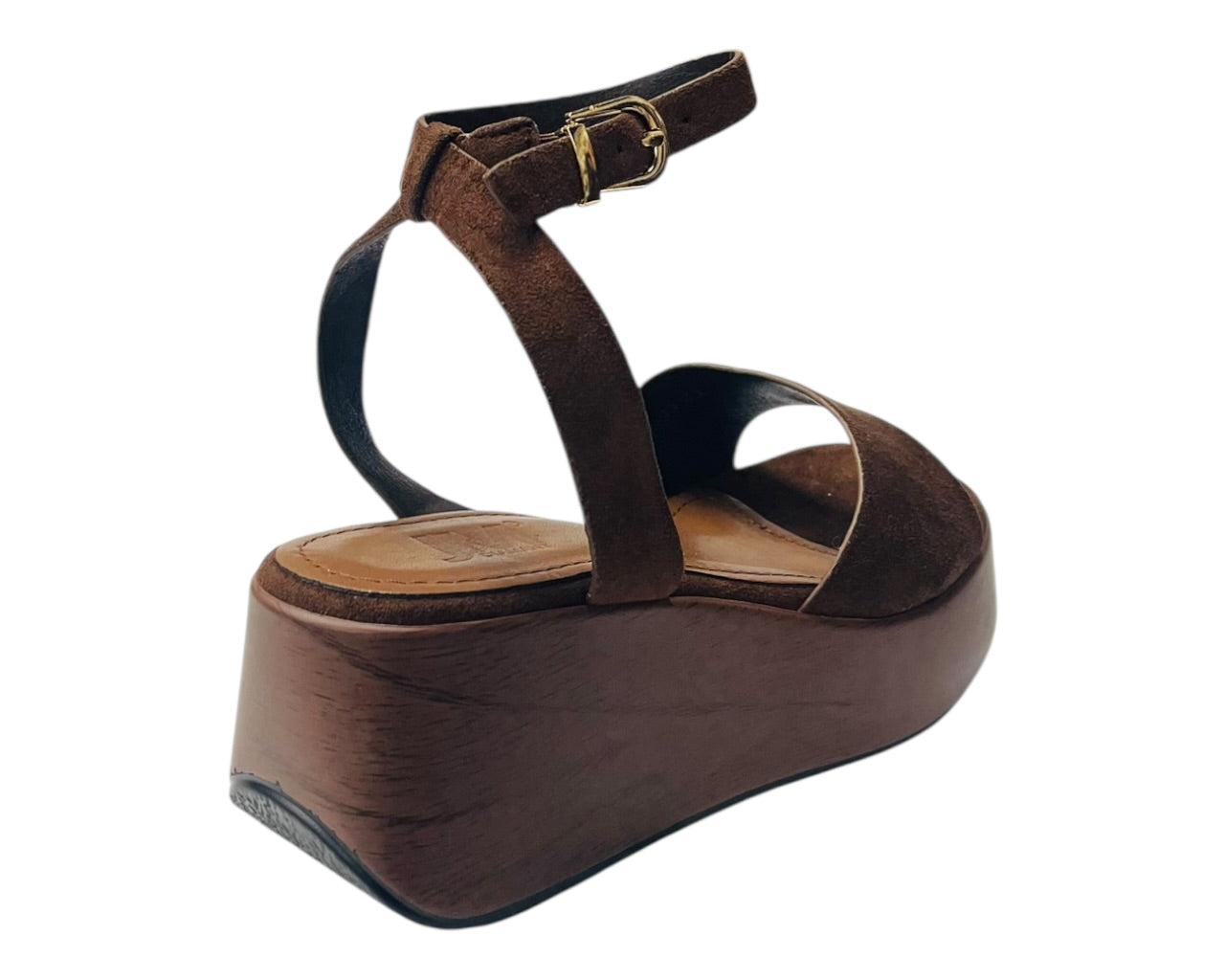 Faux Suede Padded Insole Wedge Sandals