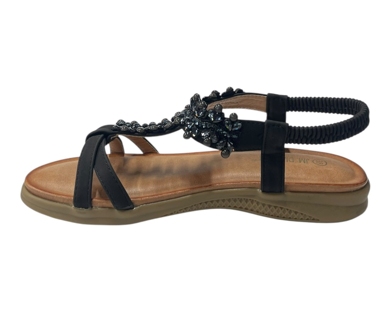 Diamante Elastic Ankle Strap Sandals