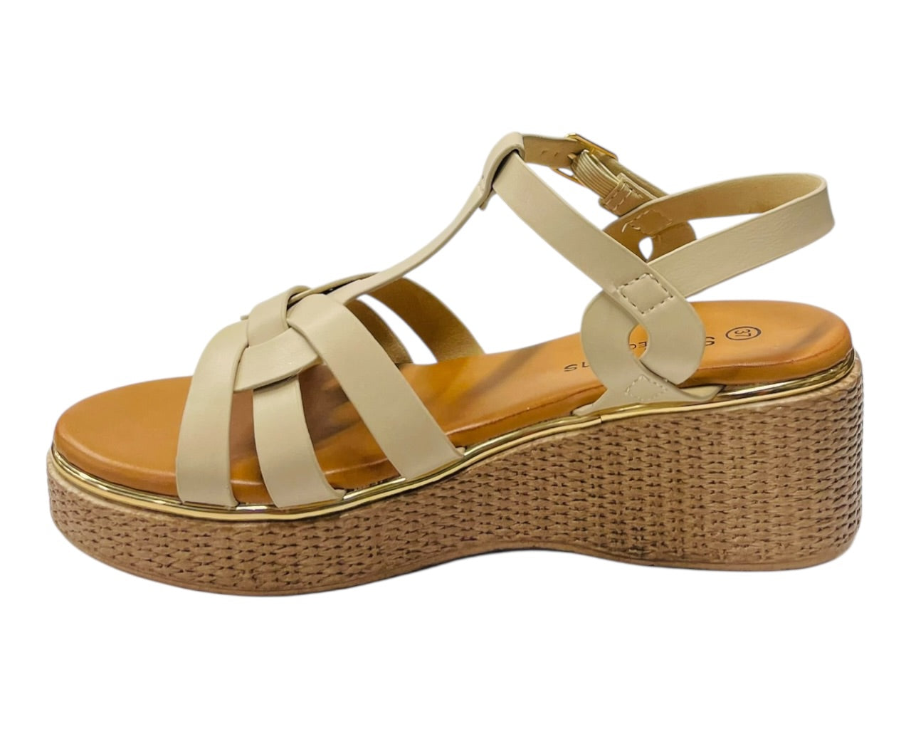 Lightweight Ankle Strap Wedge Sandals