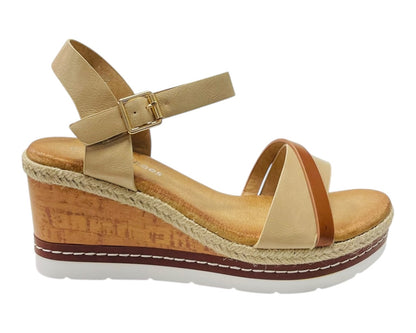 Lightweight Ankle Strap Wedge Sandals